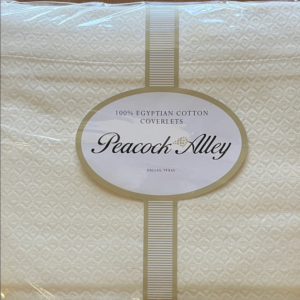 Peacock Alley Ivory Cotton Coverlet Queen